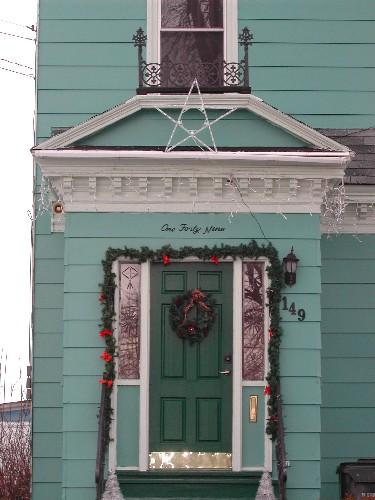 This photograph shows the entrance of the building, 2005; City of Saint John