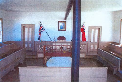 View of the interior of the Argyle Township Court House, showing the surviving interior forms, furnishings and fittings, 2003.; Parks Canada Agency / Agence Parcs Canada, Scott Muise, 2003.