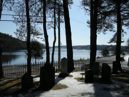 View of cemetery looking towards harbour, Bayview Cemetery, Mahone Bay, NS, 2009.; Heritage Division, NS Dept. of Tourism, Culture and Heritage, 2009