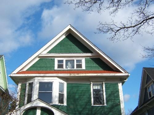 This photograph shows the predominant gable, 2006; City of Saint John