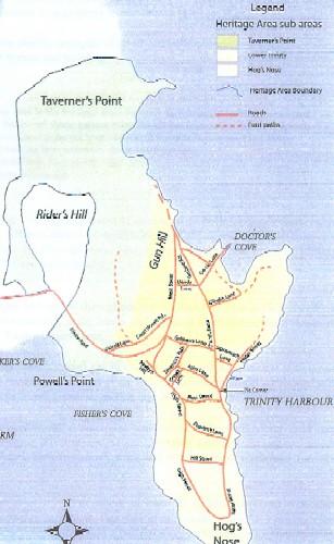 Map of Trinity Heritage Area as per Town of Trinity Municipal Plan Amendment No. 5, 2006, approved and registered in 2007.; Town of Trinity 2008