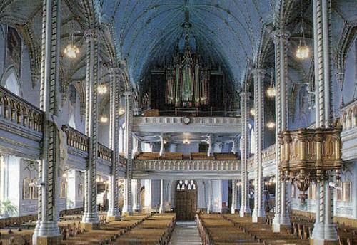 Interior view of Church of Sainte-Marie National Historic Site of Canada, 2004.; Parks Canada Agency / Agence Parcs Canada, J. Dufresne, 2004.