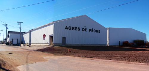 This image shows the rear of the building; Town of Shippagan