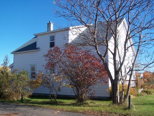 This image shows the west side of the building; Town of Shippagan