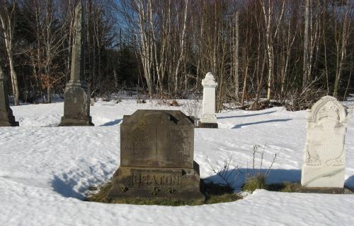 Showing variety of stone types and sizes; PEI Genealogical Society, 2008
