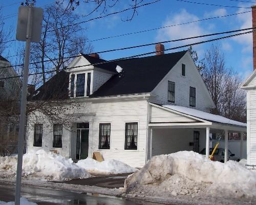 Morrison House, 765 Charlotte Street, eastern side showing gable end of house; City of Fredericton