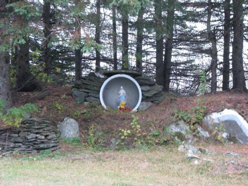 The grotto found behind the presbytery; Madawaska Planning Commission