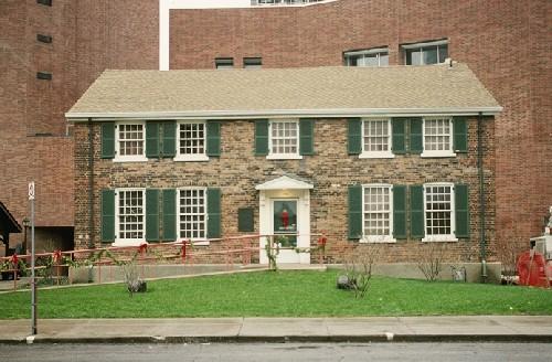 Façade of François Bâby House, showing its red brick construction.; Parks Canada Agency / Agence Parcs Canada.