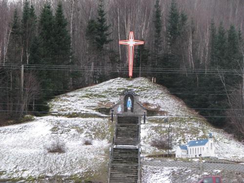 Front view of the Lac Baker Grotto; Madawaska Planning Commission