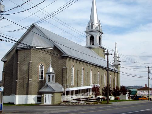 Rear view of the church taken from Commerciale Street; Madawaska Planning Commission