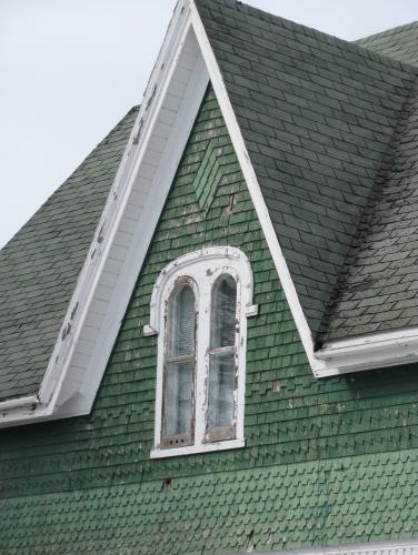 Detail of dormer with Italianate style window; Wyatt Heritage Properties, 2009