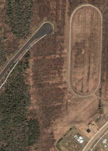 Aerial view of the horse racetrack; Google Earth