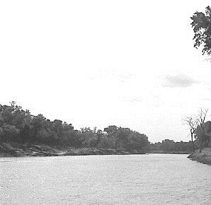 View of the Red River from Fort Dufferin.; Parks Canada Agency / Agence Parcs Canada.