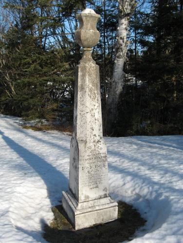 Showing Duncan McLeod stone; Charlotte Stewart, 2008