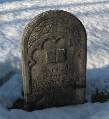 Showing Alexander McLeod stone; Charlotte Stewart, 2008