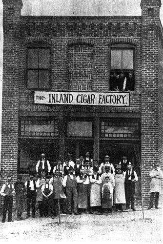 Historic view of the Inland Cigar Factory, 1895; City of Kamloops Museum and Archives, #8490
