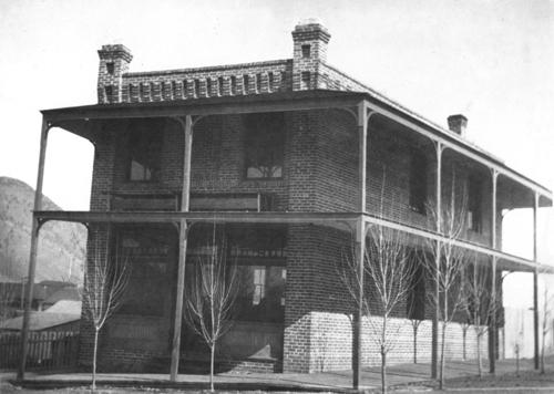 Historic view of the Inland Cigar Factory, 1896; City of Kamloops Museum and Archives, #2074