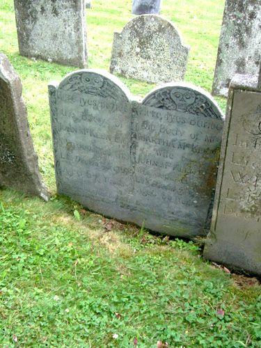 McKeen burial markers, 1767, Robie Street Cemetery, Truro, NS, 2007.; Heritage Division, NS Dept. of Tourism, Culture and Heritage, 2007