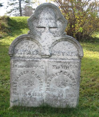 Showing double stone; PEI Genealogical Society, 2007