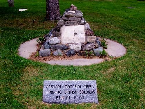 British Soldier Memorial located near the centre of the cemetery on the western side of the path; City of Fredericton