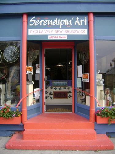 This photograph shows the recessed entrance to the building, 2007; Town of St. Andrews