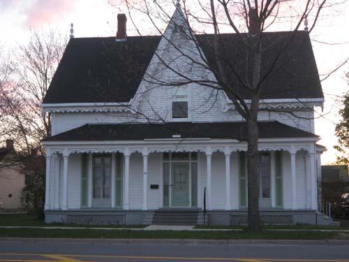 Front façade of dwelling situated on the west side of Waterloo Row; City of Fredericton