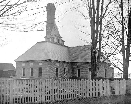 Former Water Works building before transition was made to water treatment plant, photograph dates from between 1898 and 1906; Provincial Archives of NB - P32-128