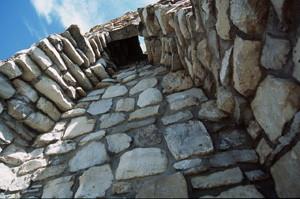 View of remains at Fort St. Joseph, showing its form and materials, 2001.; Parks Canada Agency / Agence Parcs Canada, G. Vandervlugt, 2001.