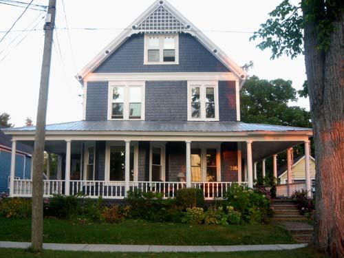 Front façade of dwelling situated on the east side of the street; City of Fredericton