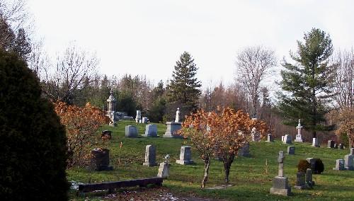 Image showing tombstones and landscape features; City of Fredericton