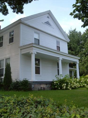 Side view showing Ionic columns of the lateral gallery; Town of St. Stephen
