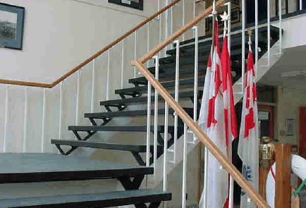 Interior view of the Trades Training Building, showing the clean and efficient appearance and minimal detailing, 2005.; CFB Esquimalt / BFC Esquimalt, 2005.