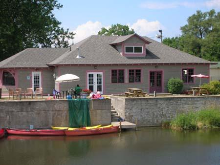 Featured is the view of the Boat House from the east bank of the Speed River.; Lyndsay Haggerty, 2007.