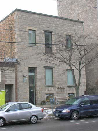 Featured is the pick-dressed limestone rear elevation.; Lyndsay Haggerty, 2007.