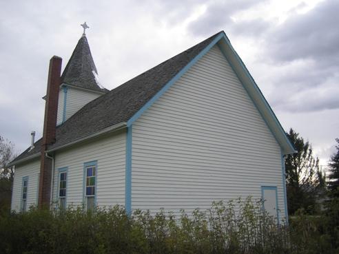 View of Markerville Lutheran Church, Red Deer County (October 2, 2007); Red Deer County