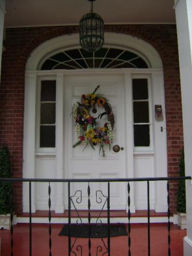 This photograph shows the elaborate Neo-Classical entrance, 2007; Town of St. Andrews