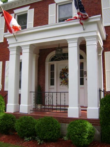 This photograph shows the large portico, 2007; Town of St. Andrews