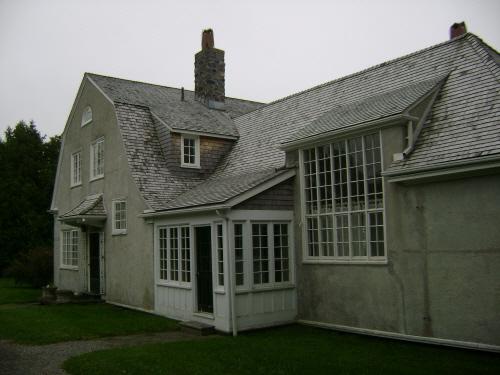 This photograph shows the studio in the forefront and shows the large 80 pane window, 2007; Town of St. Andrews