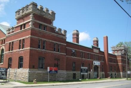 Alternate entrance located on Lake Street, east side of the building; Sarah Middleton, Brock University, 2008
