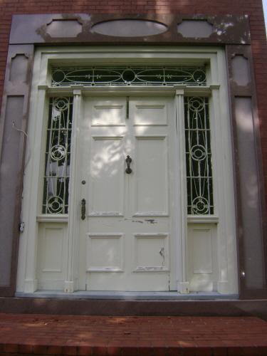 This photograph shows the handsome Neo-Classical entrance to the building, 2008; Town of St. Andrews