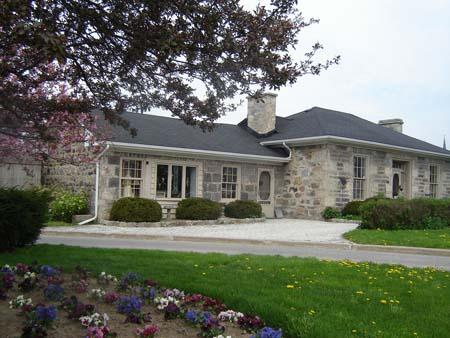 Featured is the deep landscaped lawn.; Kayla Jonas, 2007.