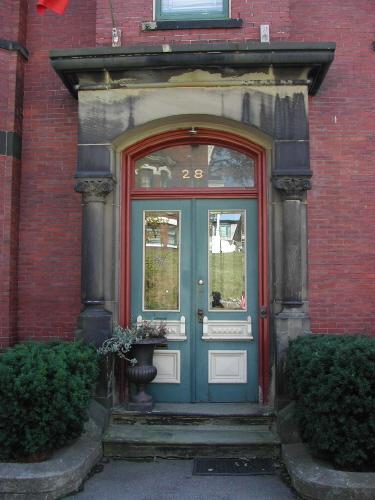 This photograph illustrates the entrance of the building, 2007; City of Saint John