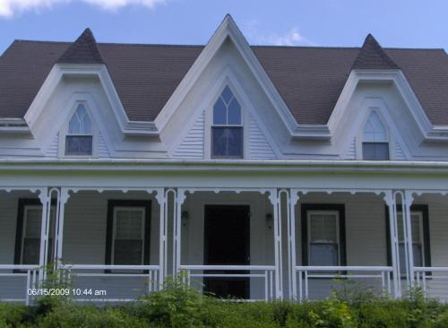 This photograph shows the three cross-gables, 2009; Town of St. Andrews