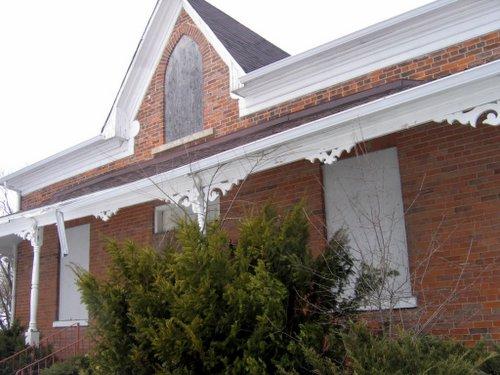 Of note are the mouldings on eave, gable and cornice.; Mary Tivy, 2008.