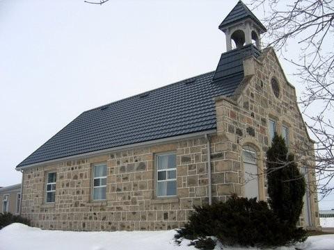 Of note is the wooden bell tower.; Mary Tivy, 2008.
