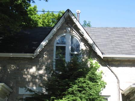 Featured is the peaked gable window shared between the two units.; Paul Dubniak, 2008.
