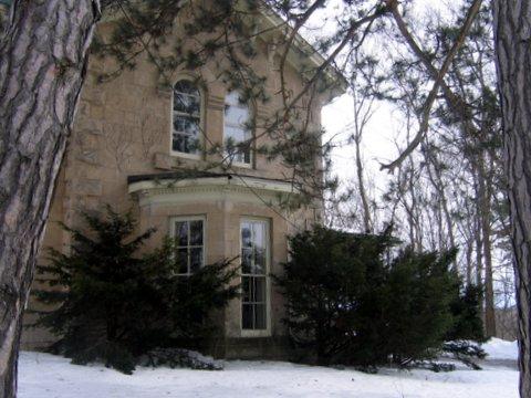 Featured is the bay window and carved stone window mouldings.; Mary Tivy, 2008.