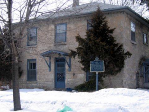 Of note is the hip roof and Georgian proportions.; Mary Tivy, 2008.