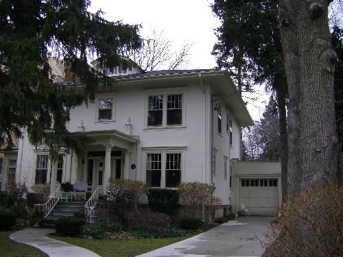 Featured is the entranceway with portico.; Kayla Jonas, 2008.