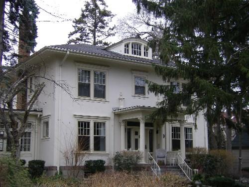 Of note are the wide soffits.; Kayla Jonas, 2008.